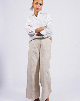 PANTALON EN COTON LIN ANOUK RDG