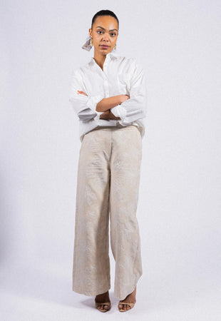 PANTALON EN COTON LIN ANOUK RDG