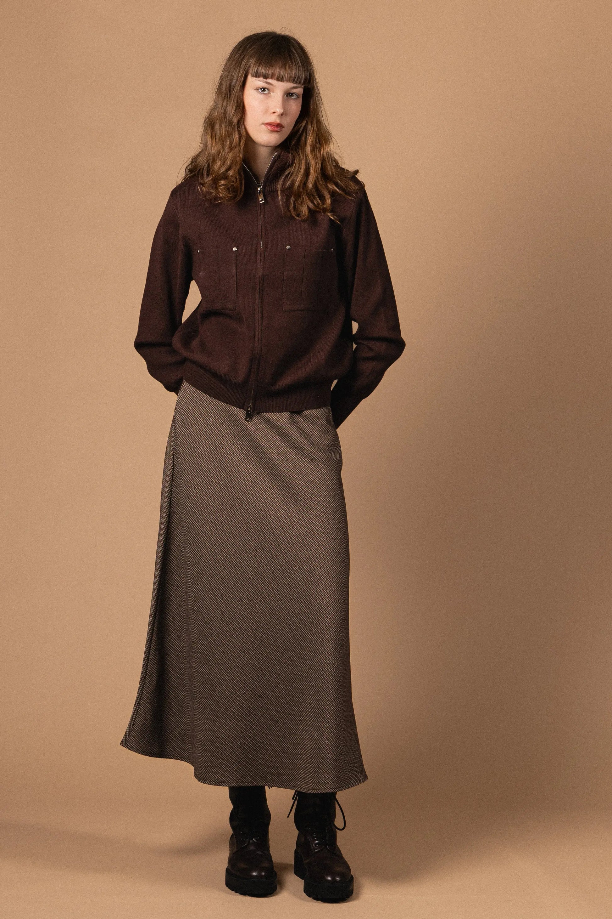 JUPE LONGUE À CARREAUX Not specified