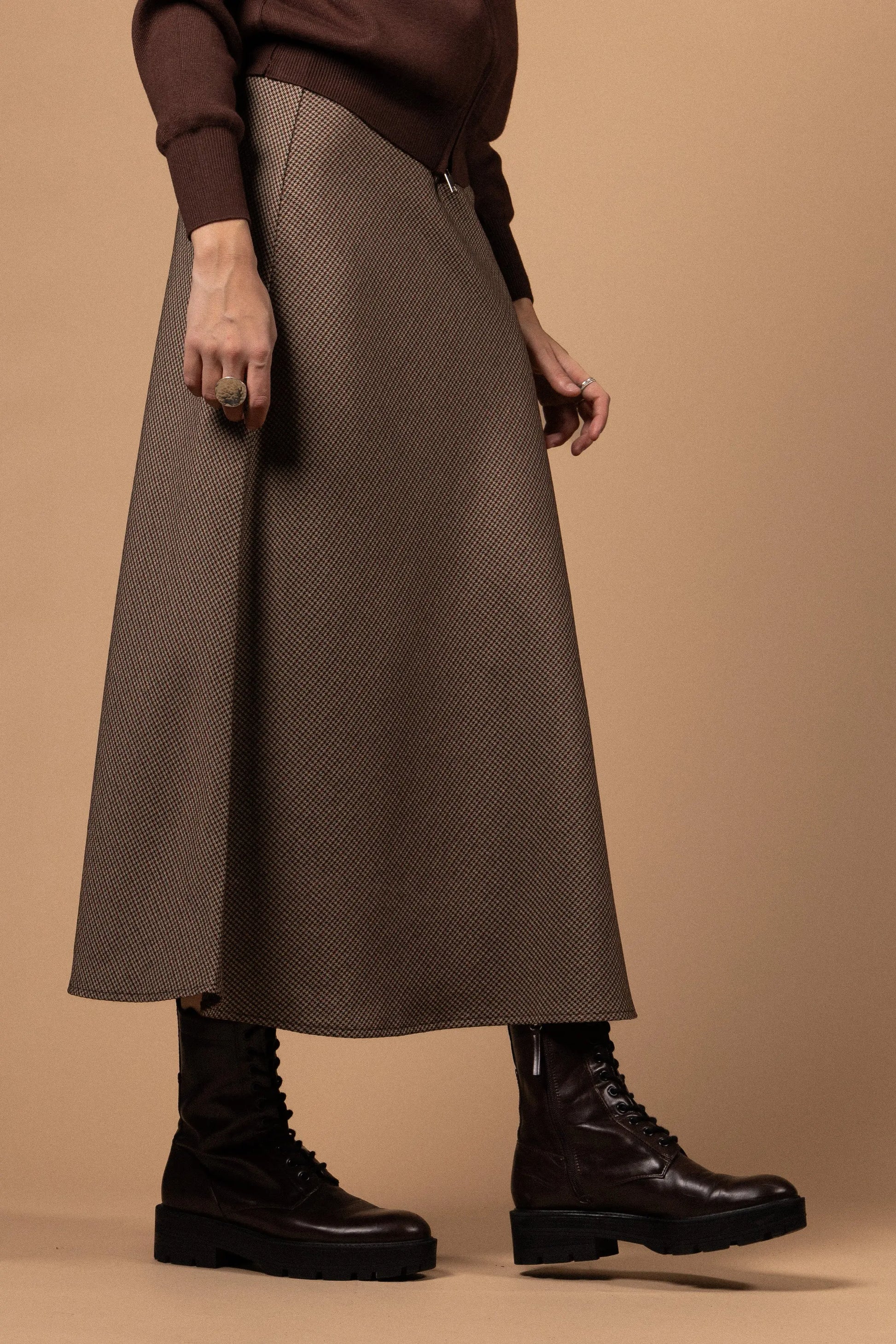 JUPE LONGUE À CARREAUX Not specified