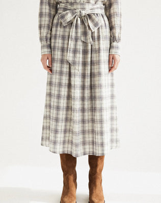 JUPE MI-LONGUE À CARREAUX AGATHE Not specified