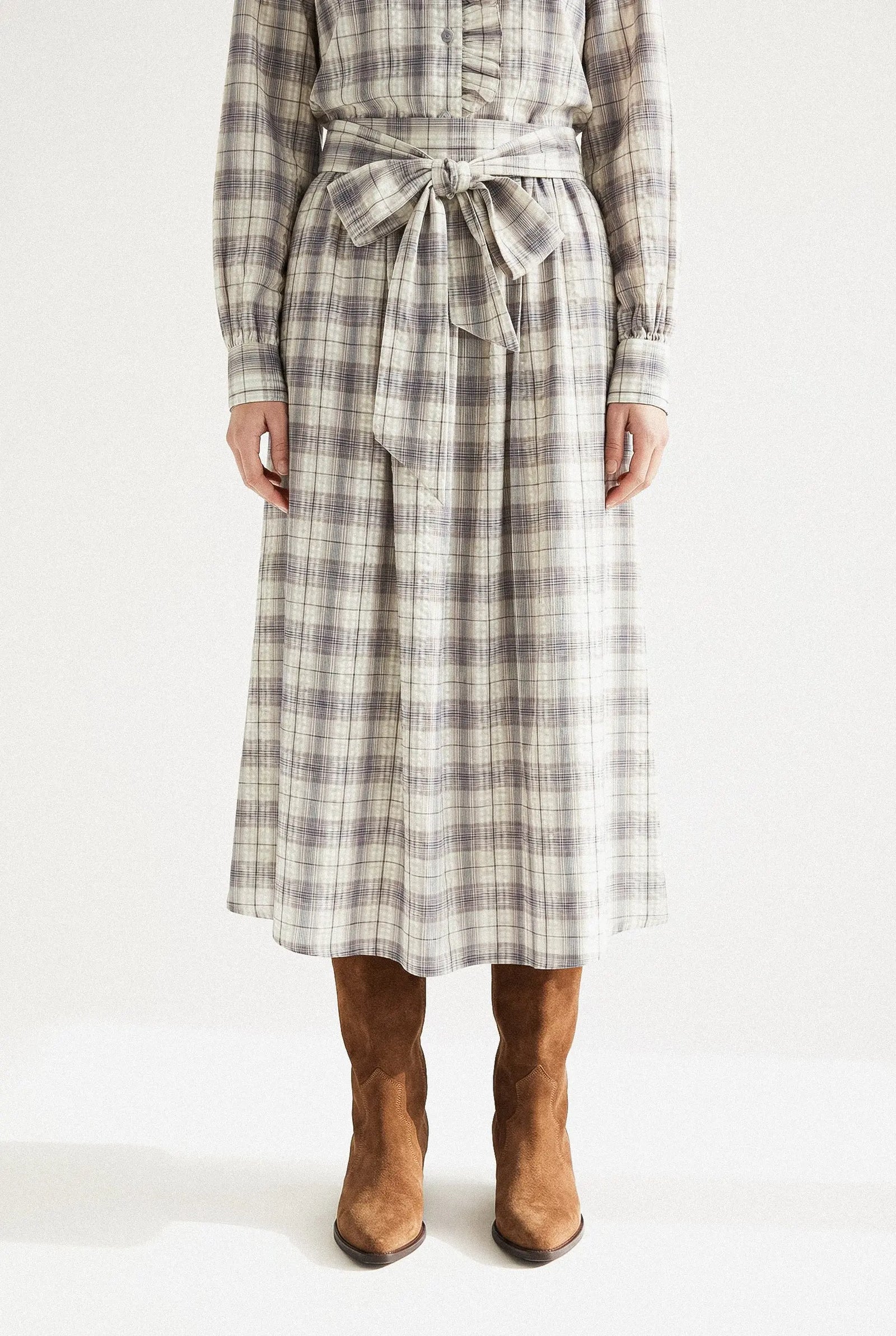 JUPE MI-LONGUE À CARREAUX AGATHE Not specified