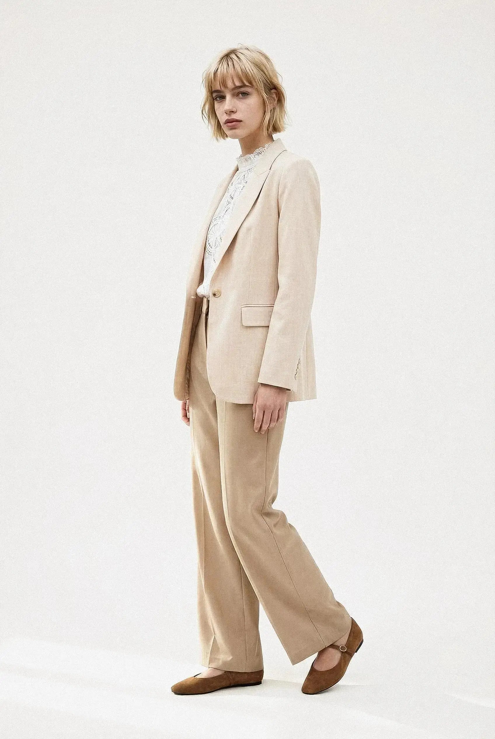 PANTALON LARGE CHEVRON MAËLLE Not specified