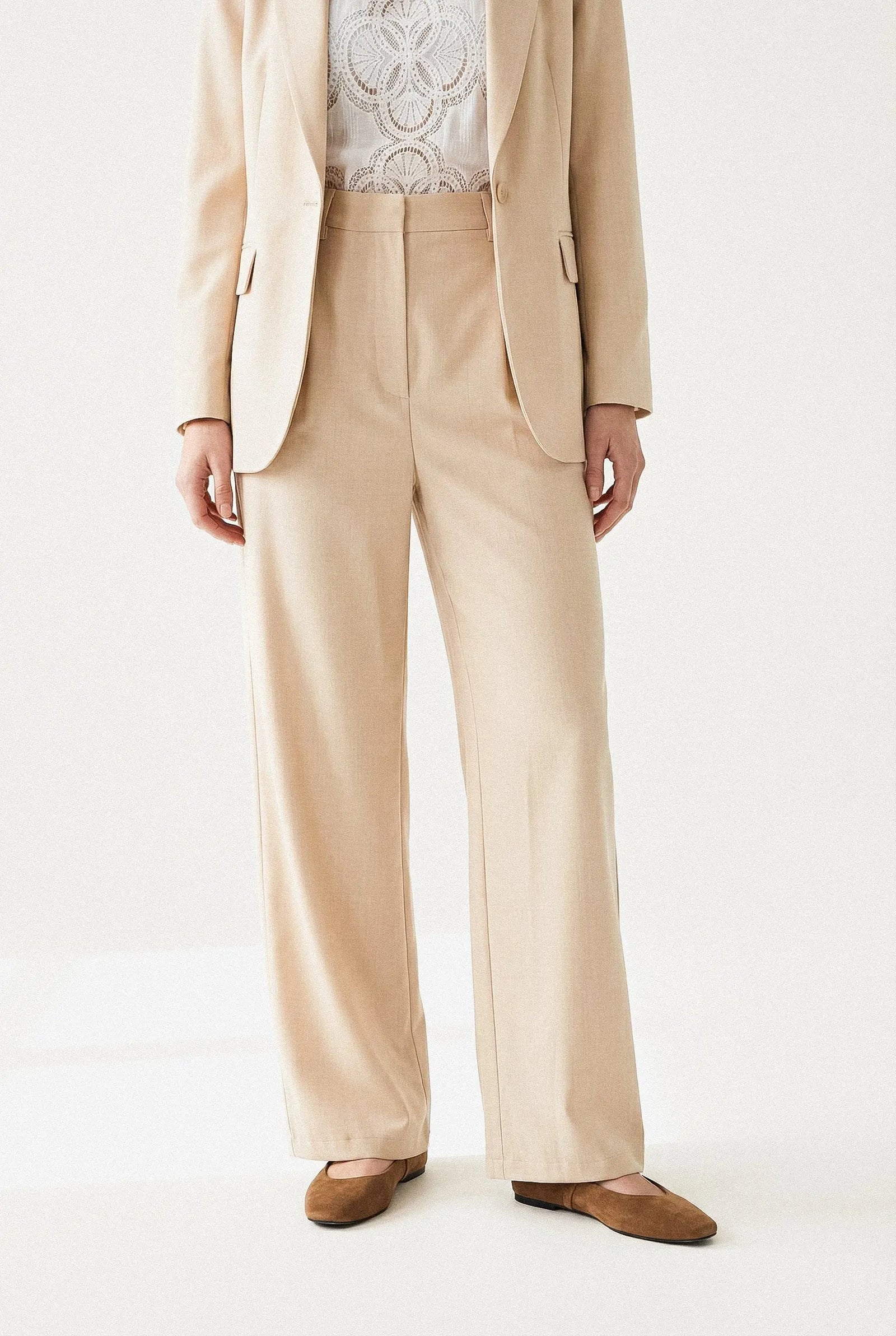 PANTALON LARGE CHEVRON MAËLLE Not specified