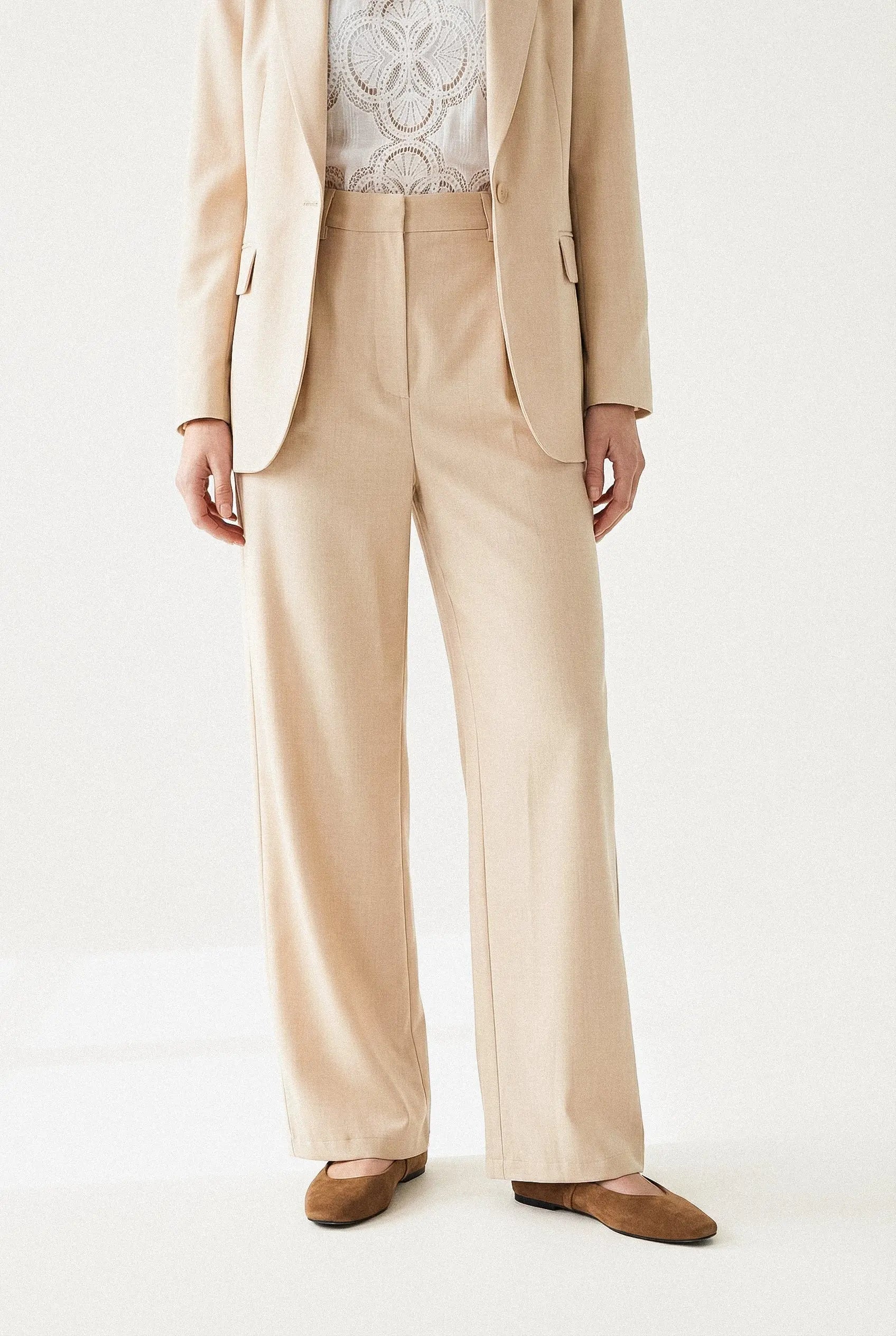 PANTALON LARGE CHEVRON MAËLLE Not specified