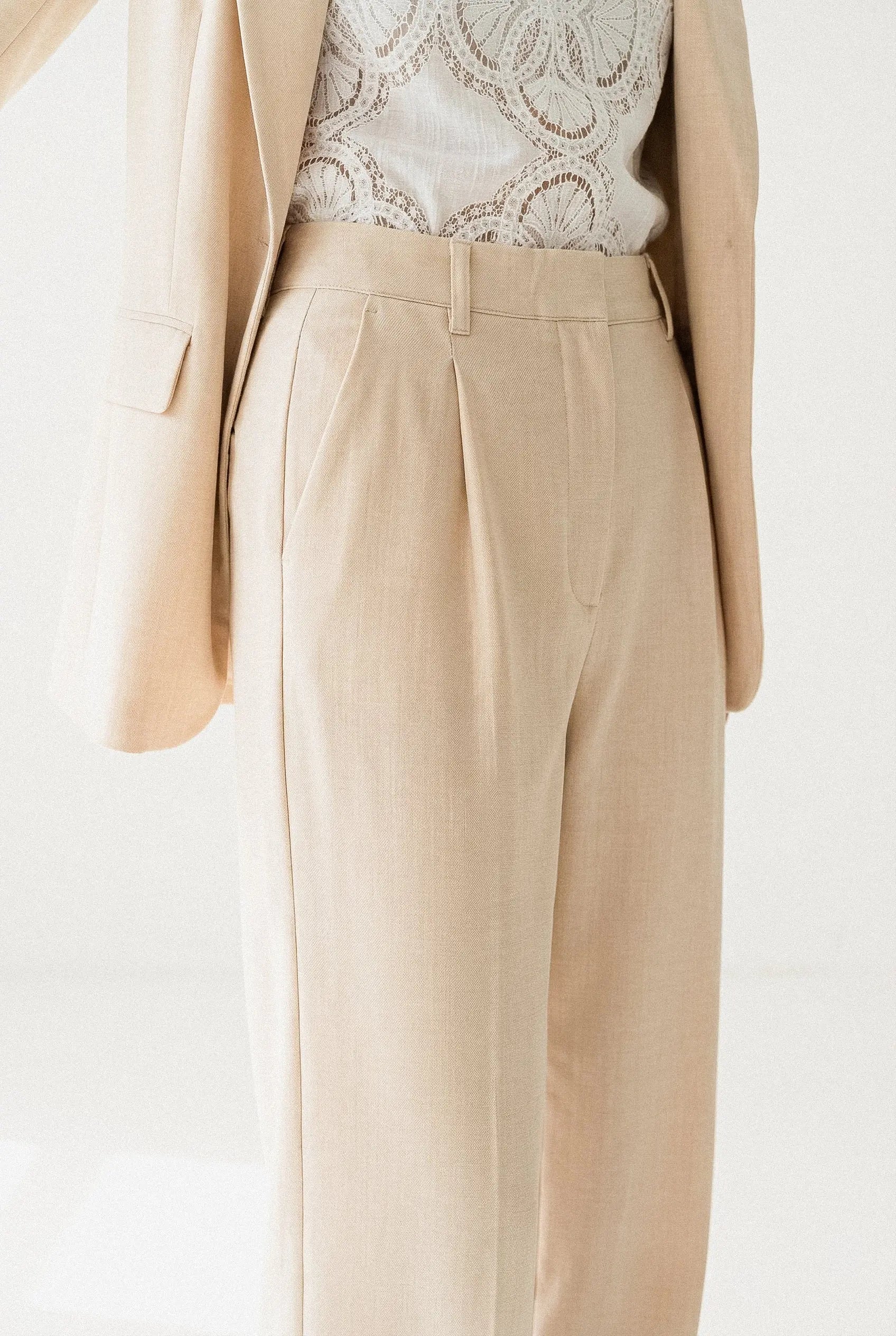 PANTALON LARGE CHEVRON MAËLLE Not specified