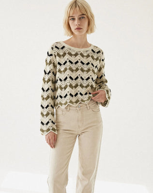 PULL AJOURÉ EN MAILLE ÉDÉN Not specified