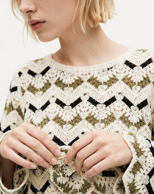 PULL AJOURÉ EN MAILLE ÉDÉN Not specified