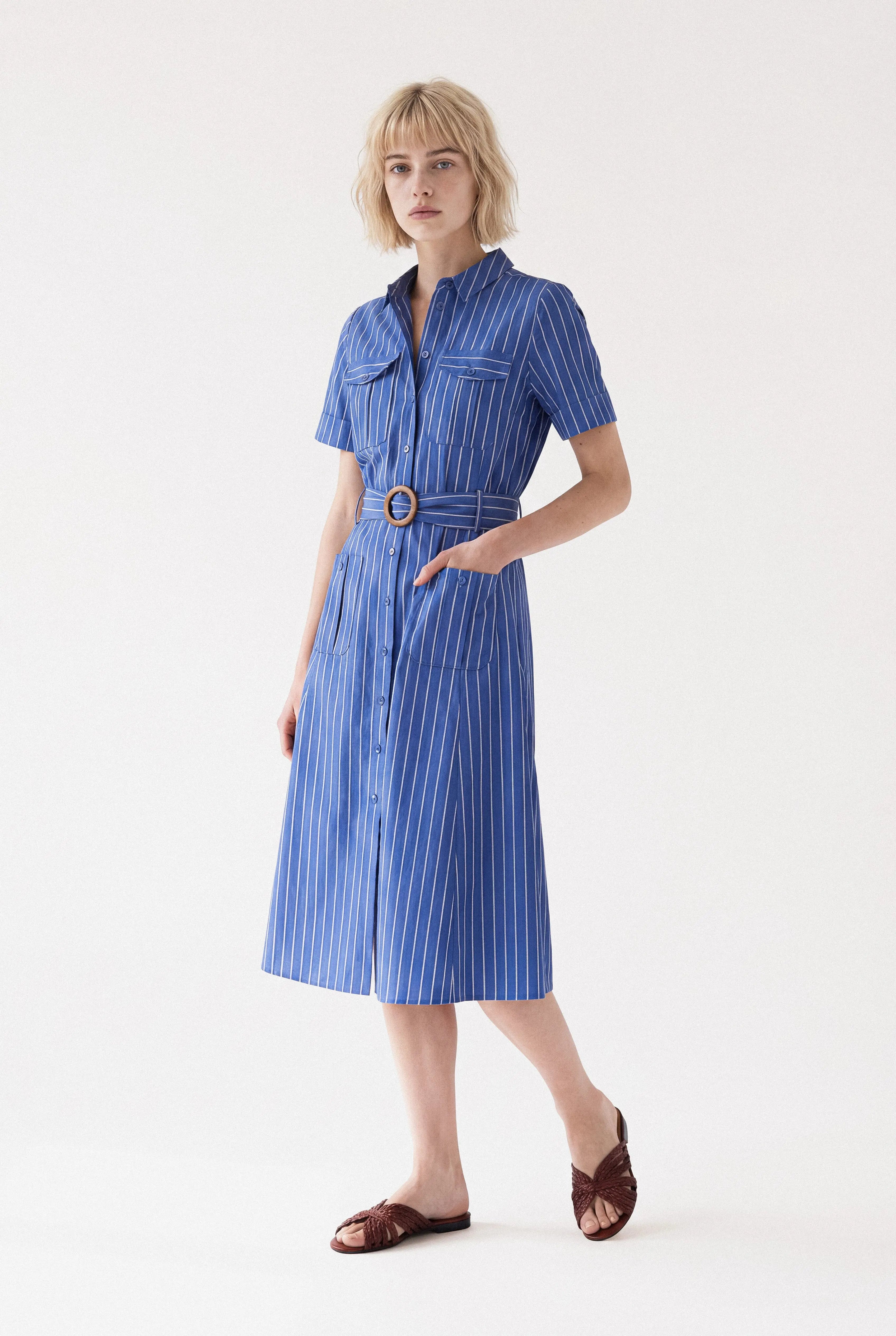 ROBE CHEMISE RAYÉE ERA