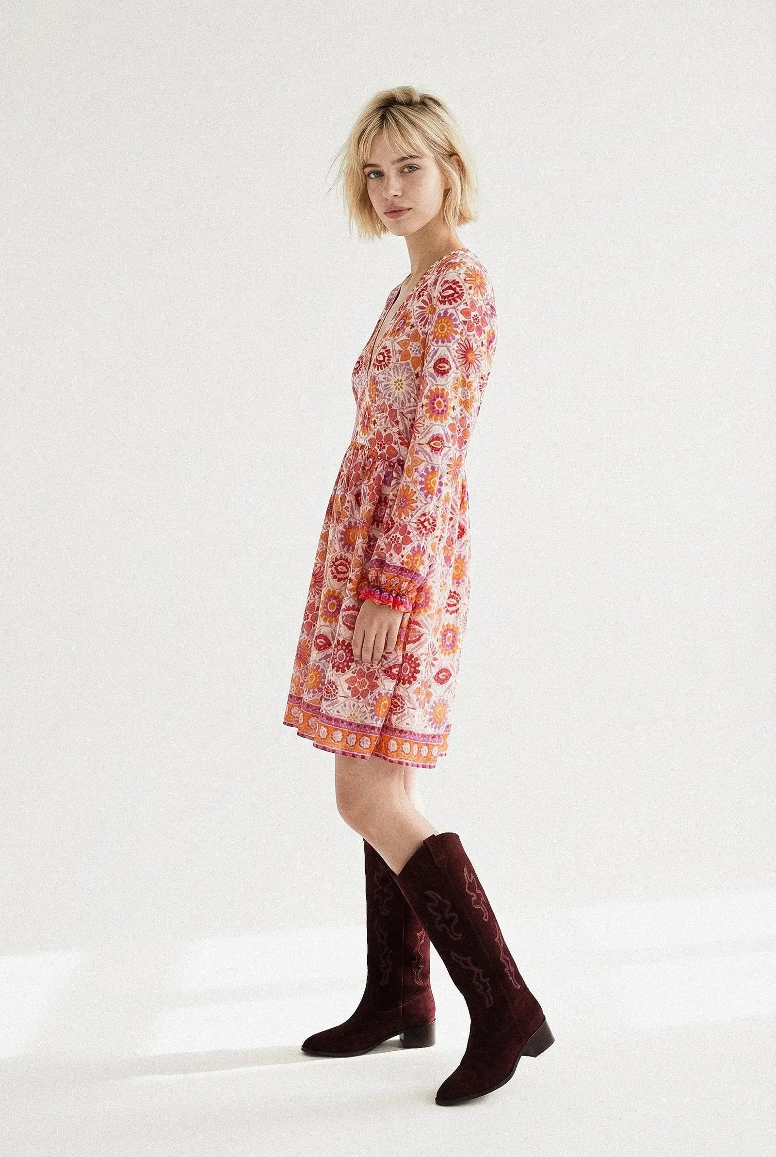 ROBE IMPRIMÉE COURTE ROMANE Not specified