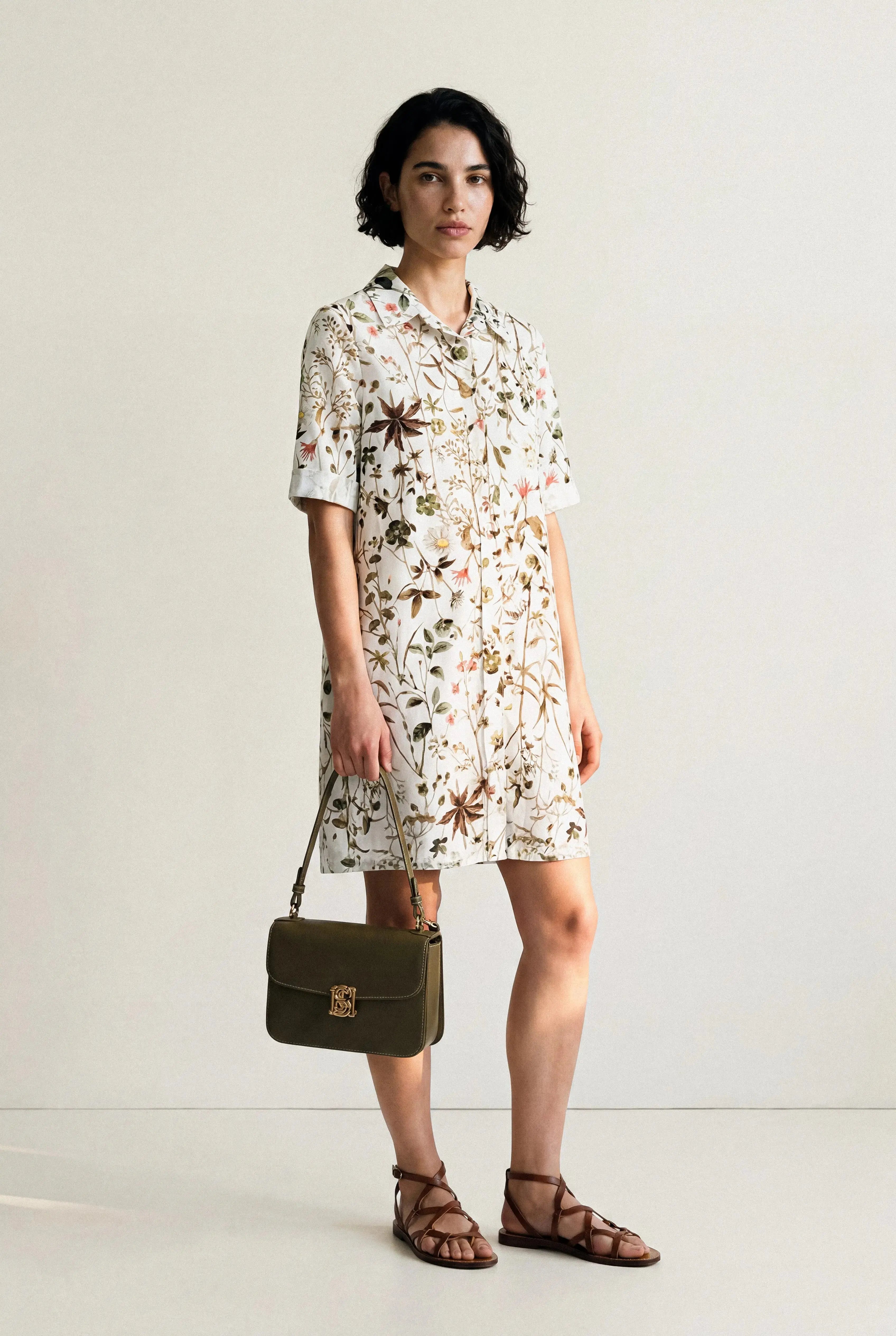 ROBE IMPRIMÉE EN COTON GLACÉ AGATHE BELLA STAGIONE