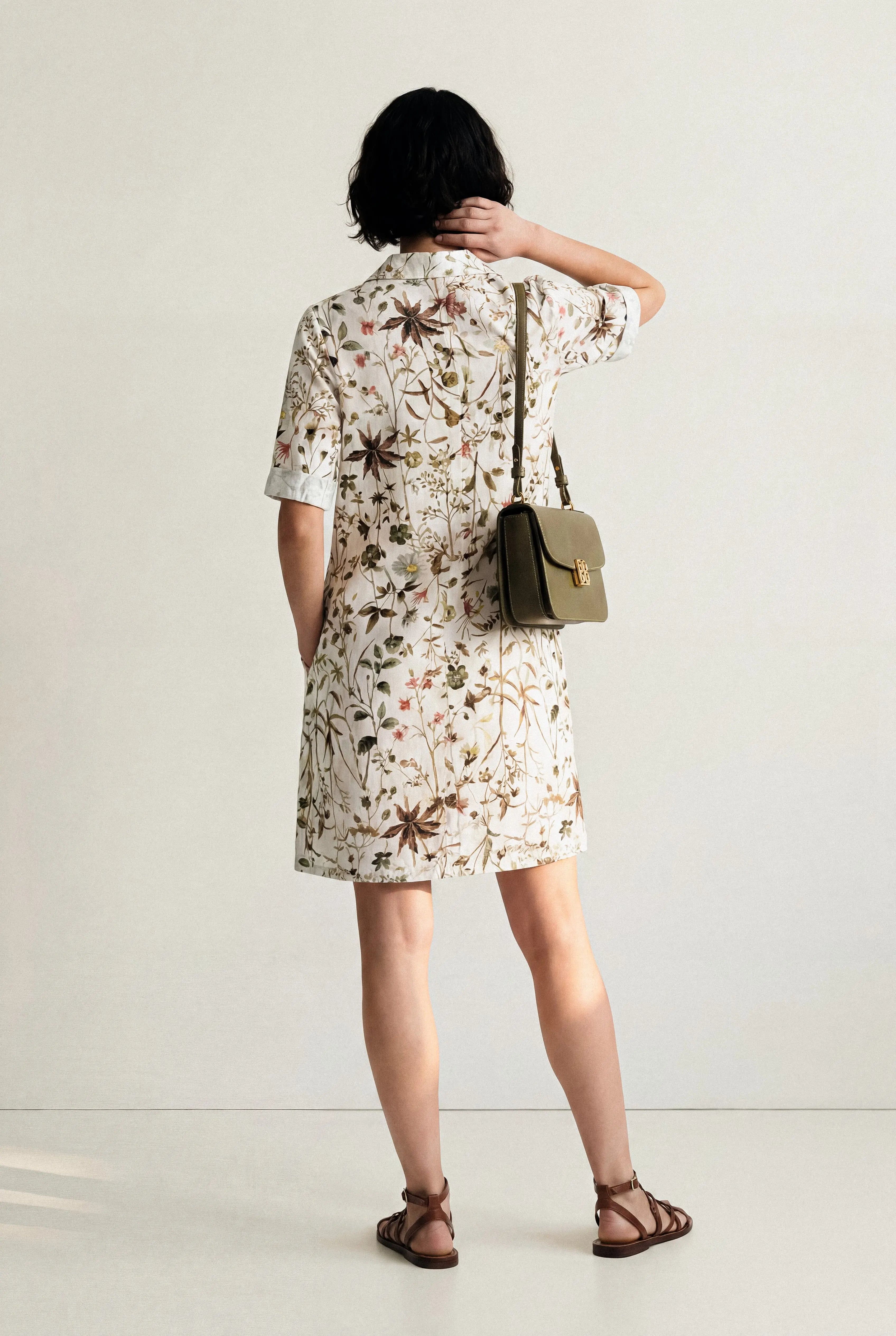 ROBE IMPRIMÉE EN COTON GLACÉ AGATHE