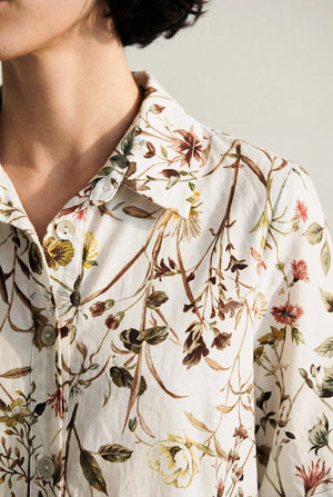 ROBE IMPRIMÉE EN COTON GLACÉ AGATHE