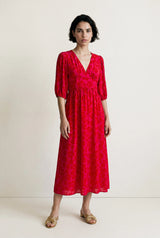 ROBE MIDI SMOCKÉE ANGÈLE