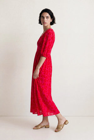 ROBE MIDI SMOCKÉE ANGÈLE