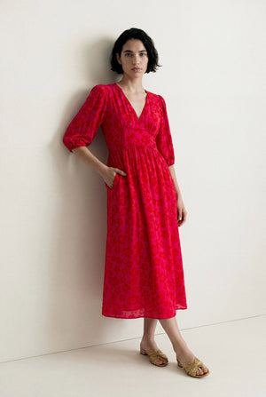 ROBE MIDI SMOCKÉE ANGÈLE