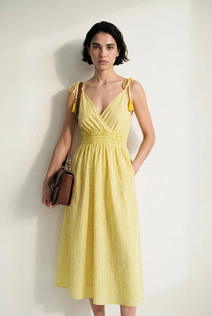 ROBE VICHY À BRETELLES NOUÉES BLANDINE BELLA STAGIONE