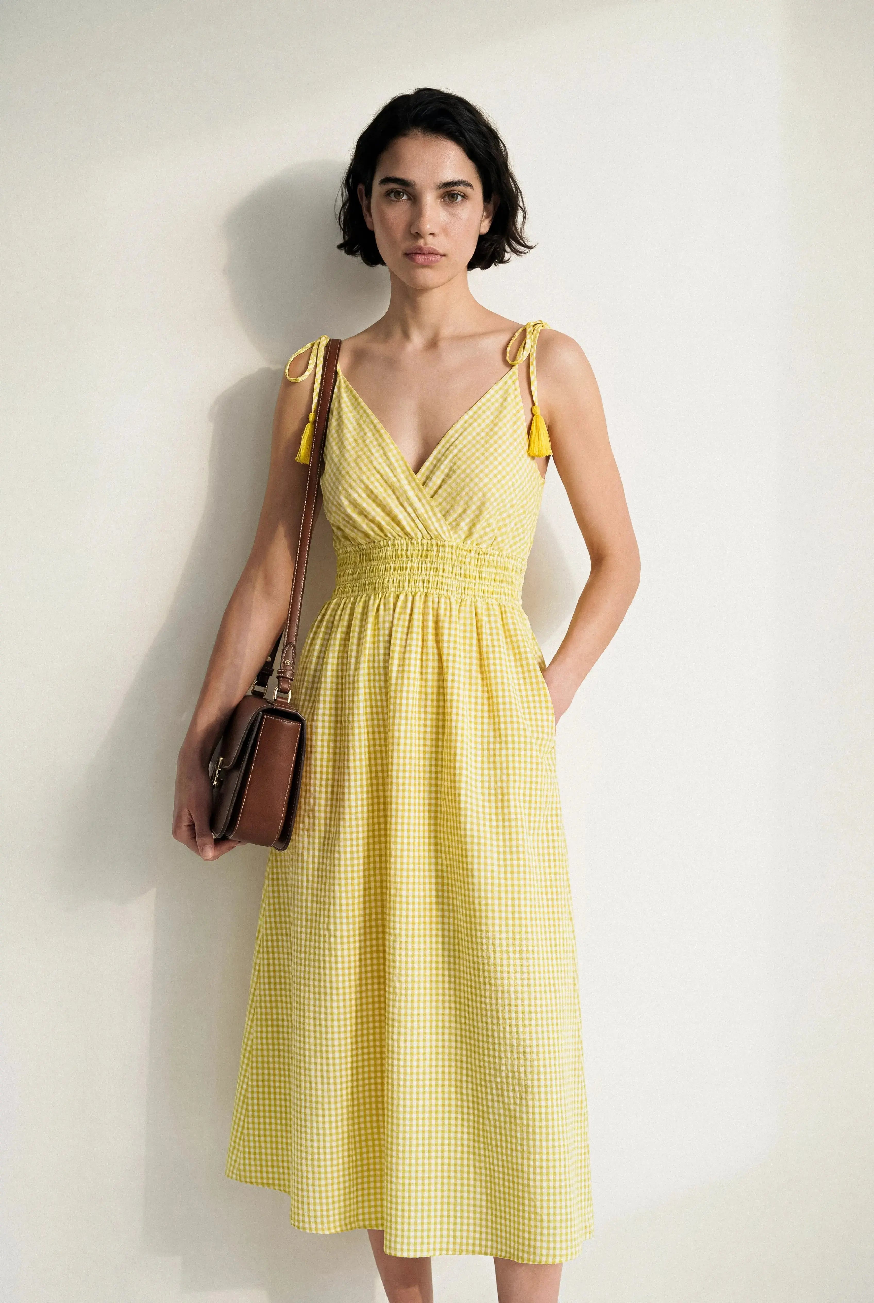 ROBE VICHY À BRETELLES NOUÉES BLANDINE BELLA STAGIONE