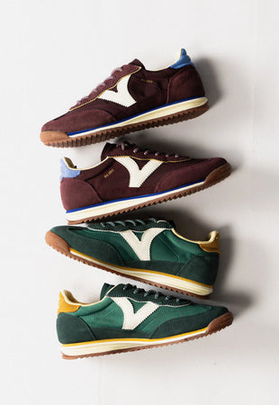 Sneakers Saturno – Nylon & Cuir Fendu RDG
