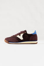 Sneakers Saturno – Nylon & Cuir Fendu, chaussure, wine