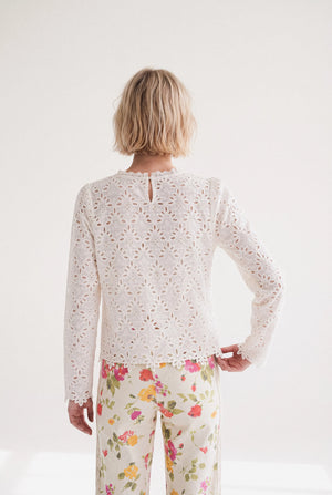 TOP DENTELLE ANGLAISE
