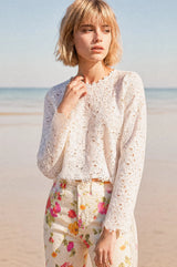 TOP DENTELLE ANGLAISE
