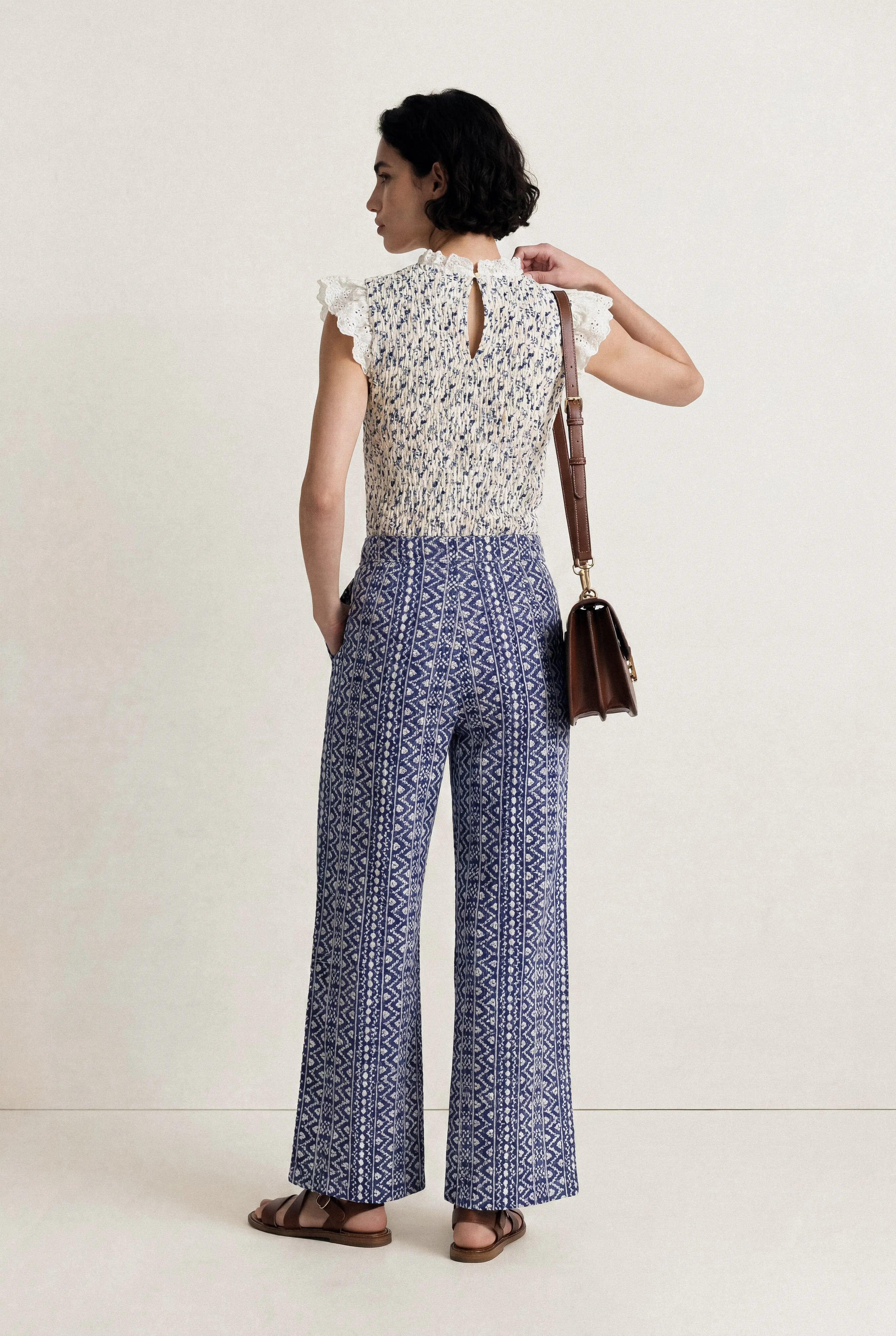TOP SMOCKÉE FLEURIE ADRIENNE