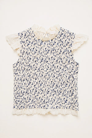 TOP SMOCKÉE FLEURIE ADRIENNE