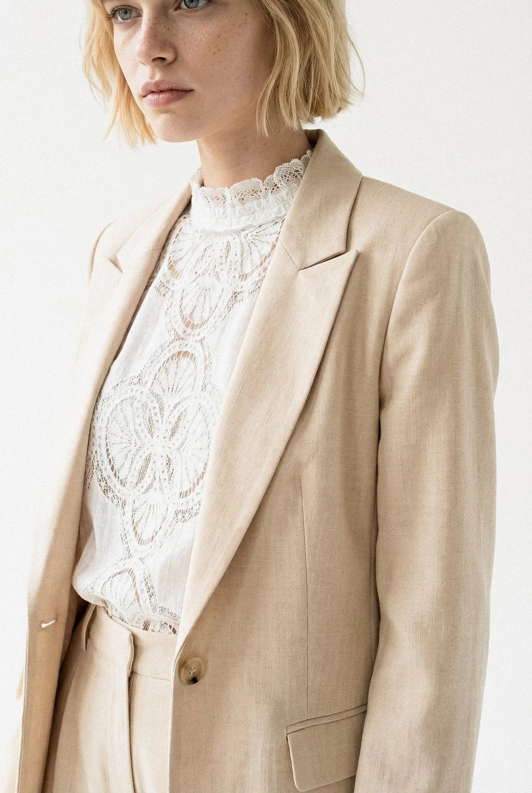 PANTALON LARGE CHEVRON MAËLLE Not specified