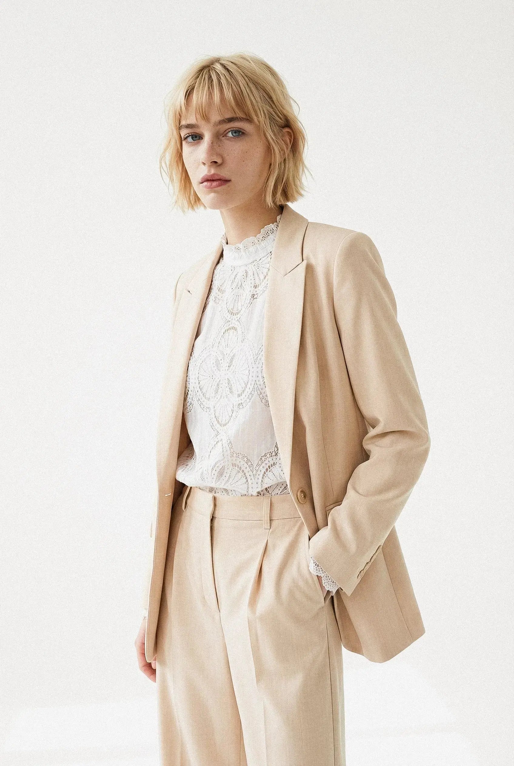 PANTALON LARGE CHEVRON MAËLLE Not specified